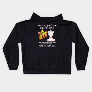 Unicorns And Tacos Make Me Happy Humans Make My Head Hurt Kids Hoodie